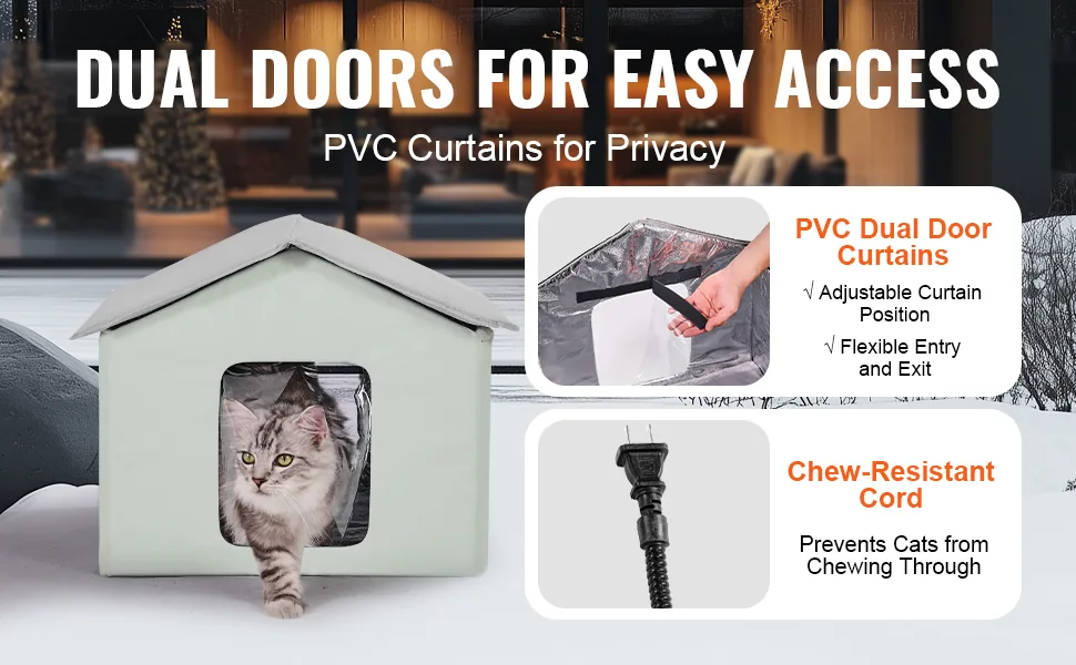 VEVOR cat shelter windproof stakes and stable frame
