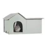 VEVOR green heated cat house front view