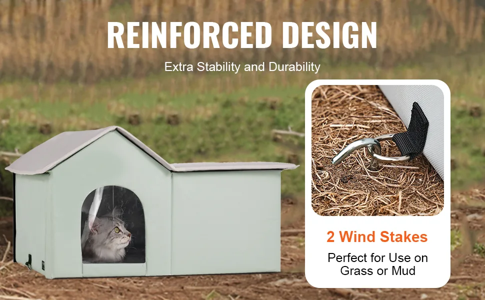 VEVOR heated cat house waterproof 600D shell