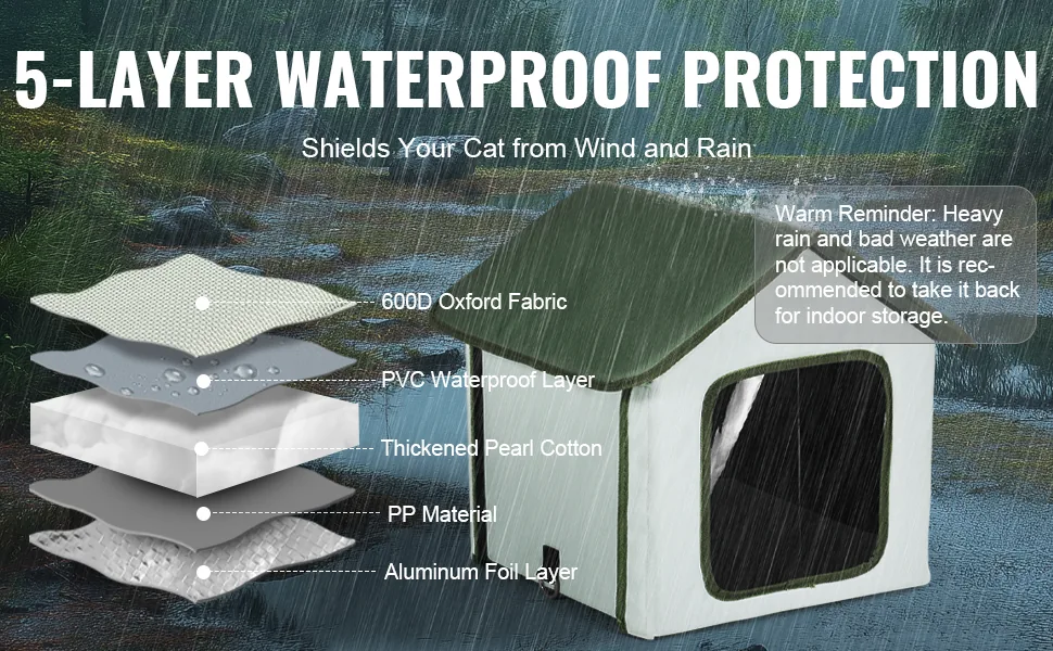 VEVOR outdoor kitty shelter thermal insulation