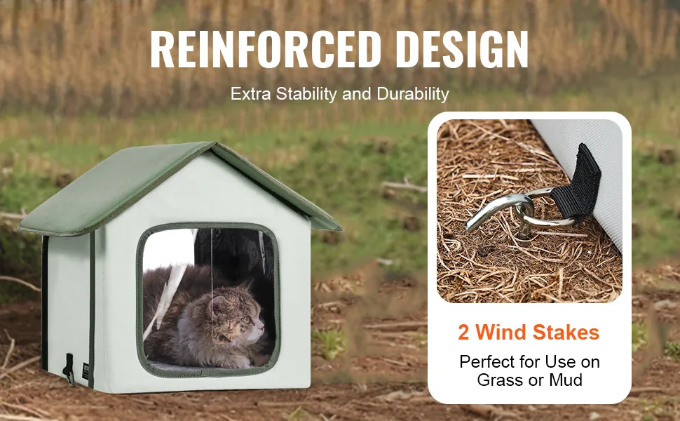 VEVOR heated cat house waterproof 600D shell