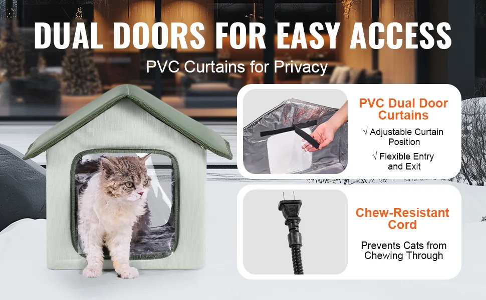 VEVOR heated cat house cushion interior