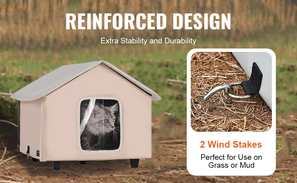 VEVOR heated cat house waterproof 600D shell