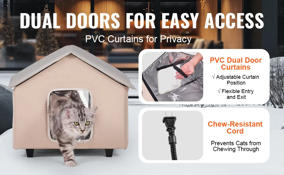 VEVOR heated cat house cushion interior