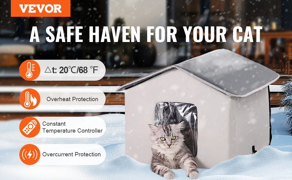 VEVOR heated cat house outdoor overview