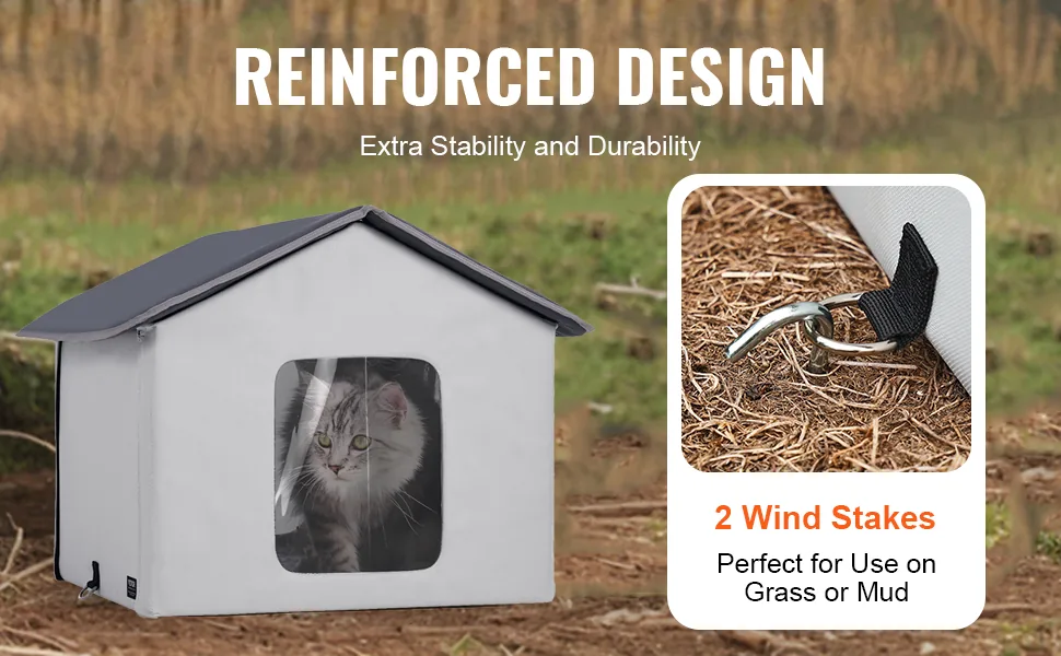 VEVOR heated cat house waterproof 600D shell