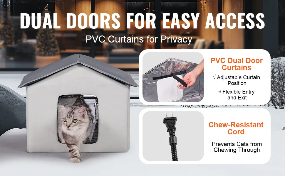 VEVOR heated cat house cushion interior