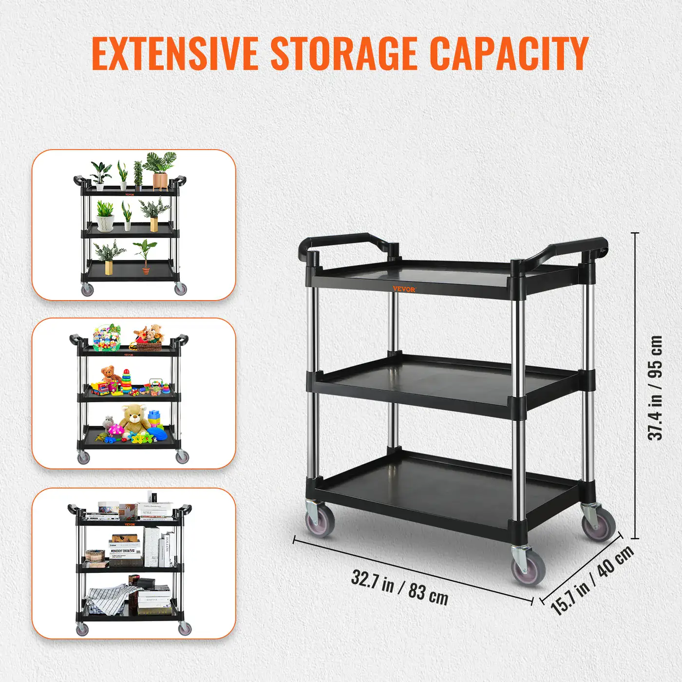 VEVOR Utility Service Cart 3 Layers Small feature 3