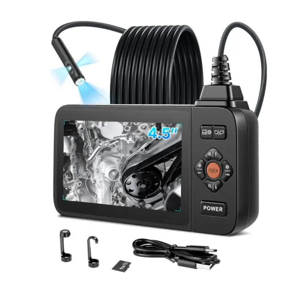 VEVOR Triple Lens Endoscope with Light 4.5 inch product image 1