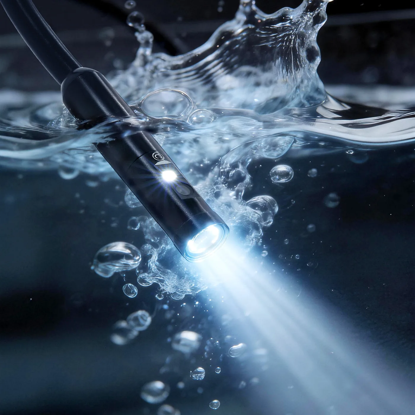 VEVOR Triple Lens Endoscope with Light 5 inch IP67 Waterproof