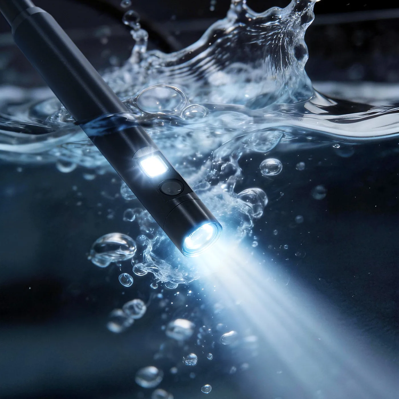 VEVOR Dual Lens Endoscope with Light 5 inch IP67 Waterproof