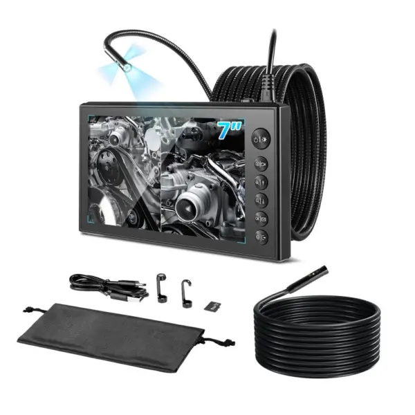 VEVOR Triple Lens Endoscope with Dual-Cable Setup 7 inch product image 1