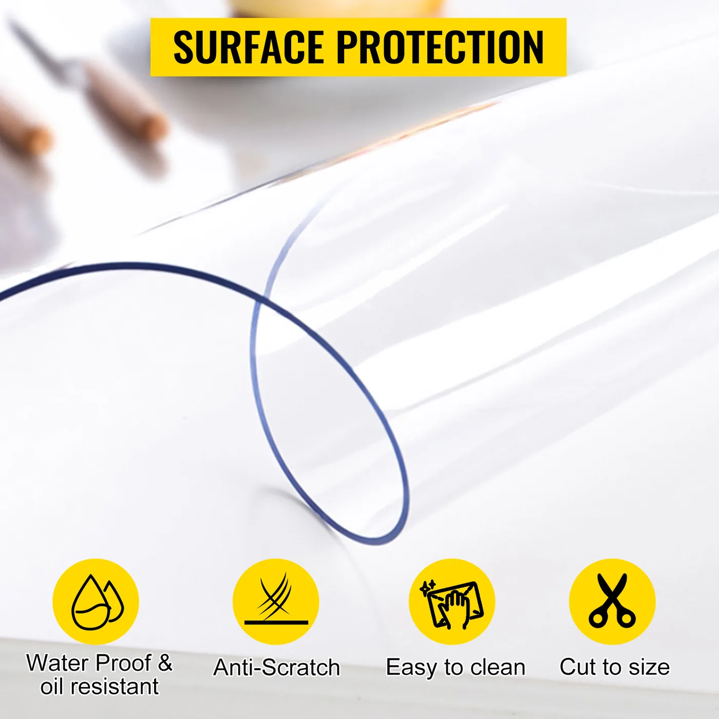 VEVOR Plastic Table Cover 36 x 60 Inch 2.0mm feature 3