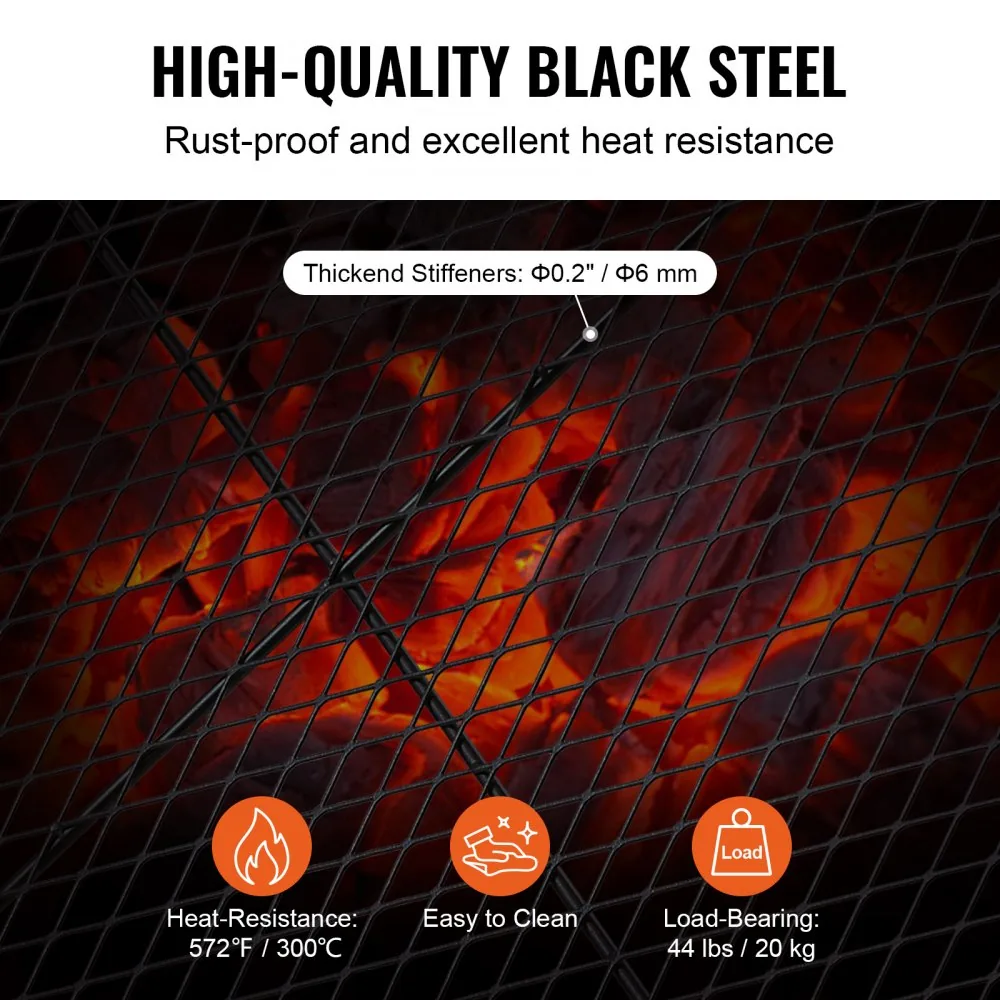 VEVOR X-Marks Fire Pit Grill Grate 32 x 15 in product image 3