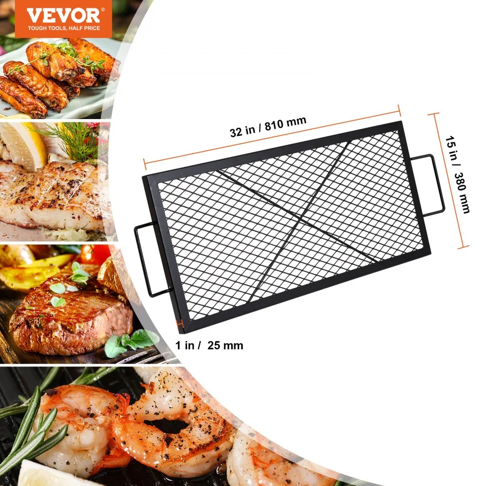 VEVOR X-Marks Fire Pit Grill Grate 32 x 15 in product image 7