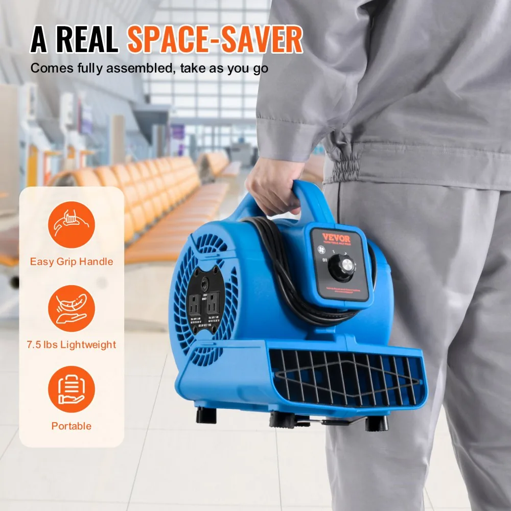 VEVOR Floor Blower 0°、 20°、45°、90° 1300 RPM product image 5