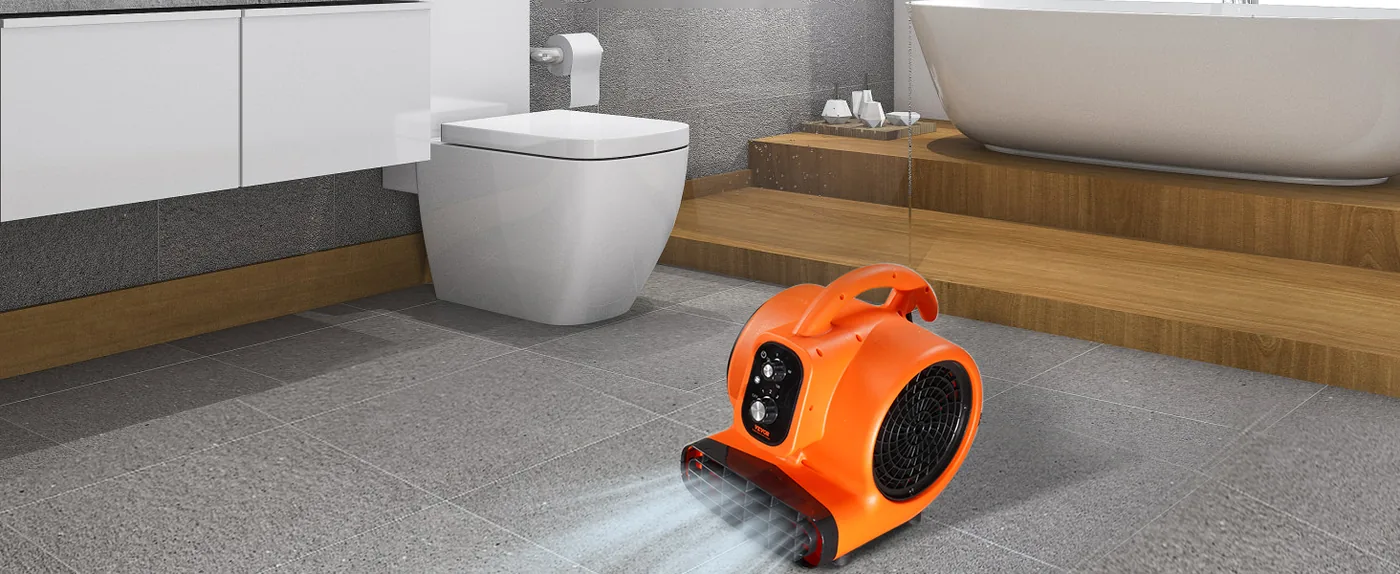 VEVOR Floor Blower 0&deg;、 20&deg;、45&deg;、90&deg; 1450 RPM Home Use