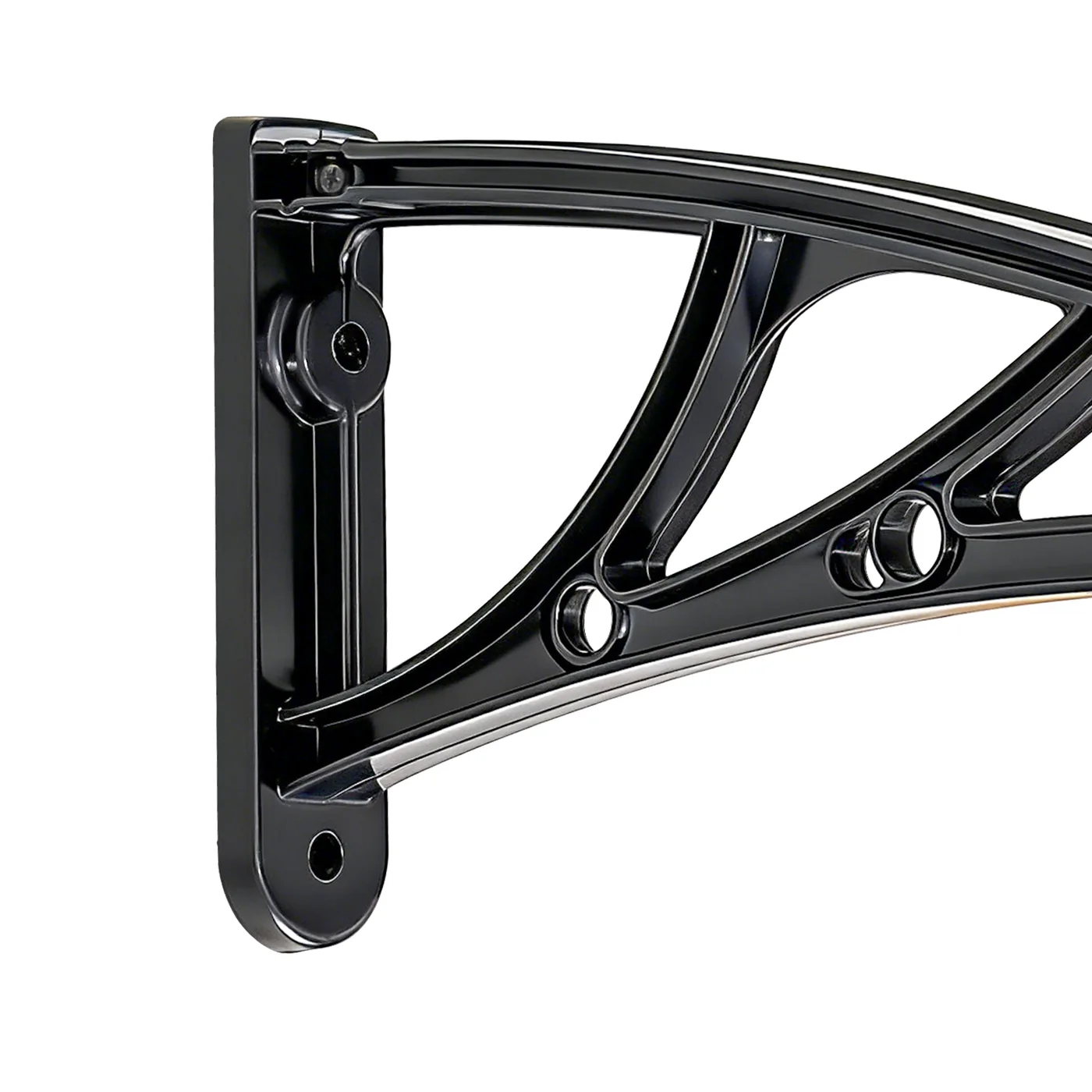 VEVOR Awnings for Door Entrance 24*24 inches Smoke Gray High-Toughness ABS Bracket