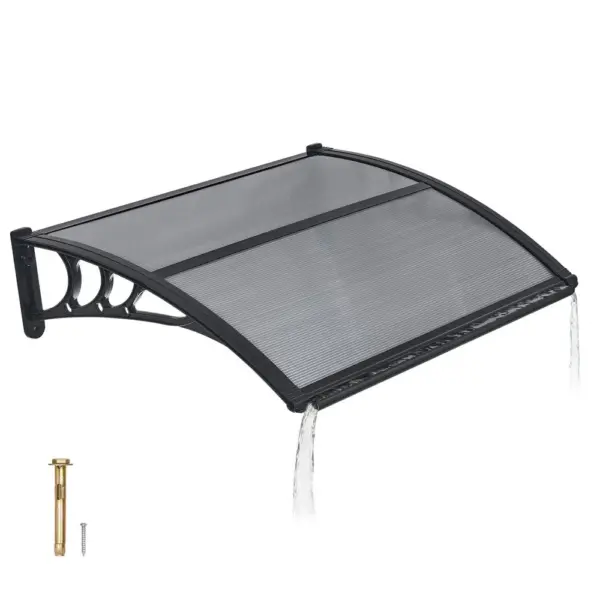 VEVOR Awnings for Door Entrance 30*40 inches Smoke Gray product image 1