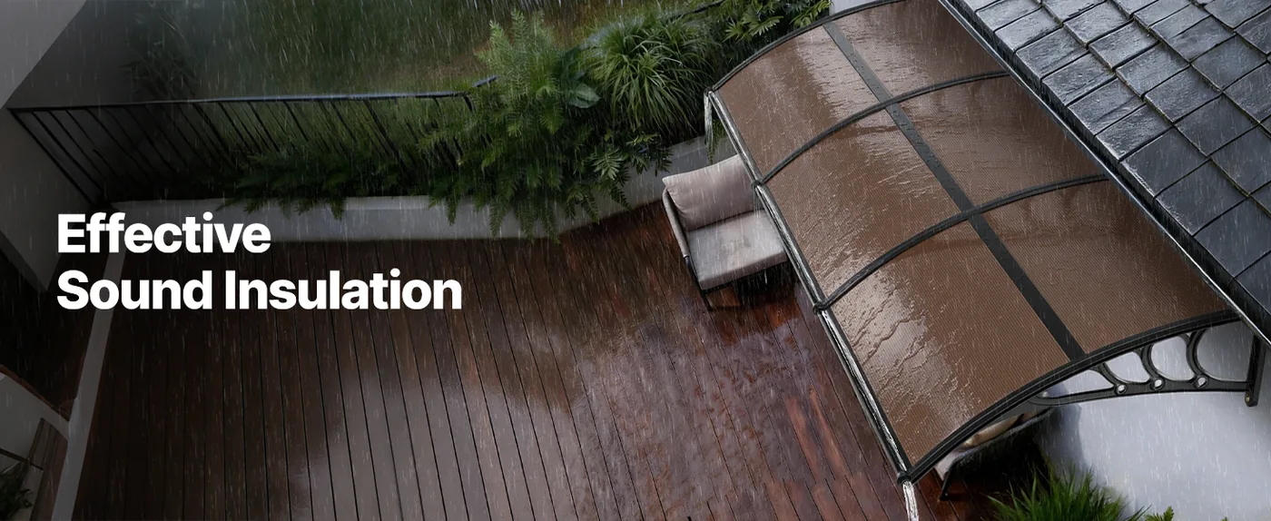 VEVOR Awnings for Door Entrance 40*120 inches Brown Wind-Resistant
