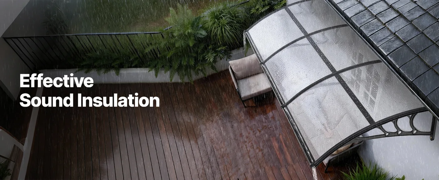 VEVOR Awnings for Door Entrance 40*120 inches Transparent Wind-Resistant