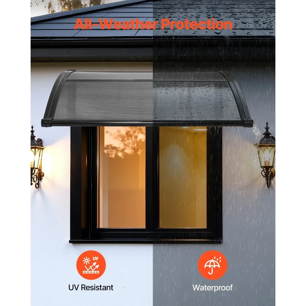 VEVOR Awnings for Door Entrance 40*40 inches Smoke Gray product image 3