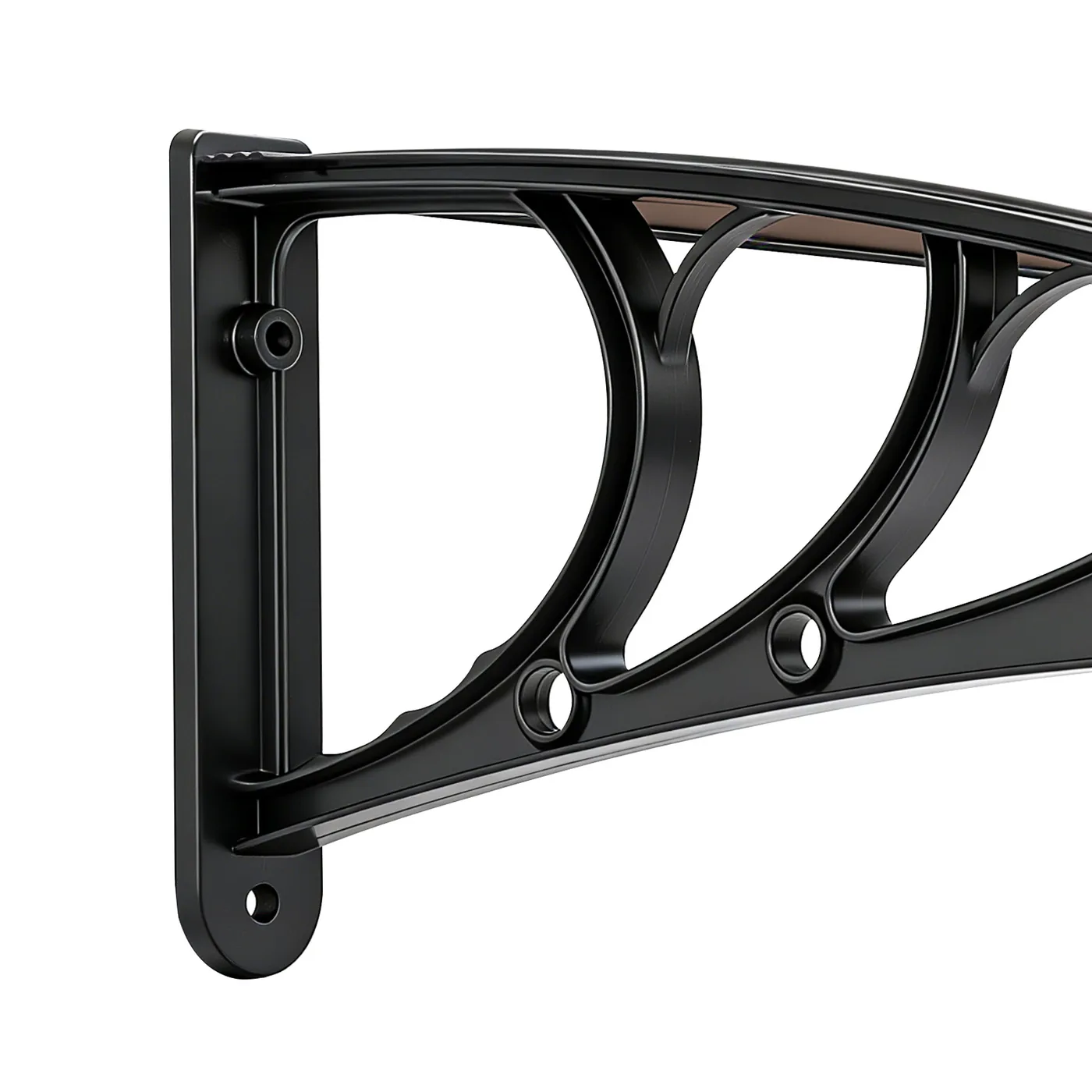 VEVOR Awnings for Door Entrance 40*40 inches Brown High-Toughness ABS Bracket