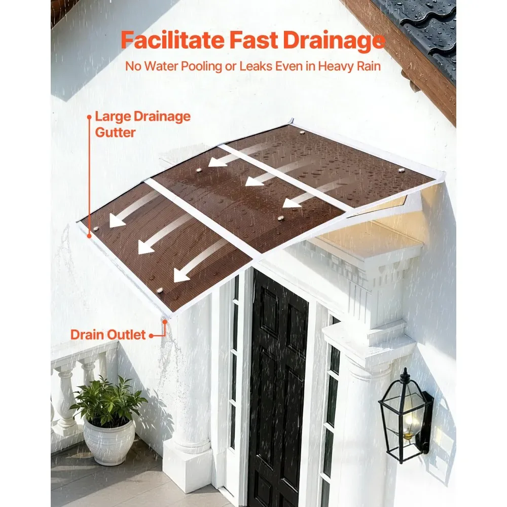 VEVOR Awnings for Door Entrance 40*48 inches Brown product image 2