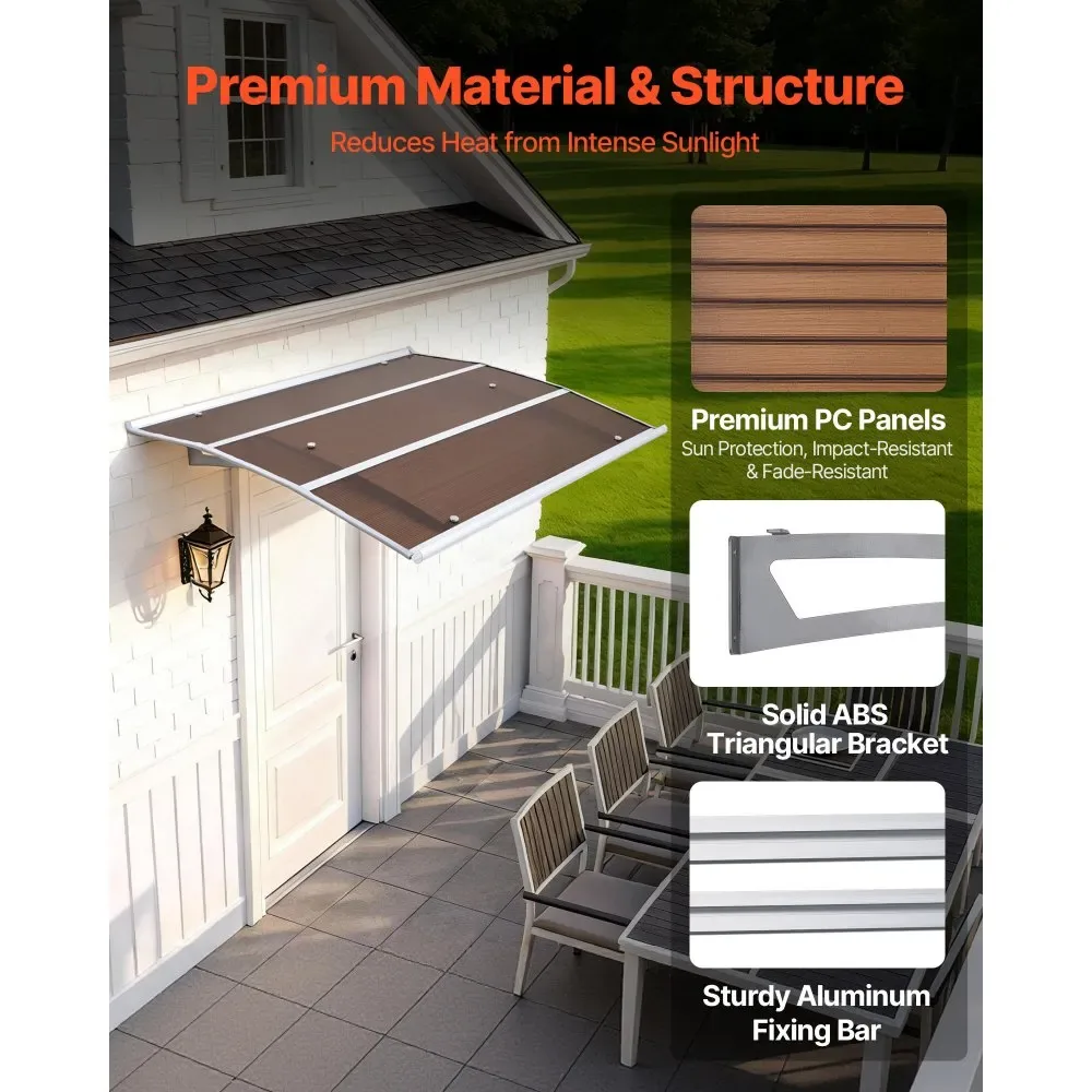 VEVOR Awnings for Door Entrance 40*48 inches Brown product image 4