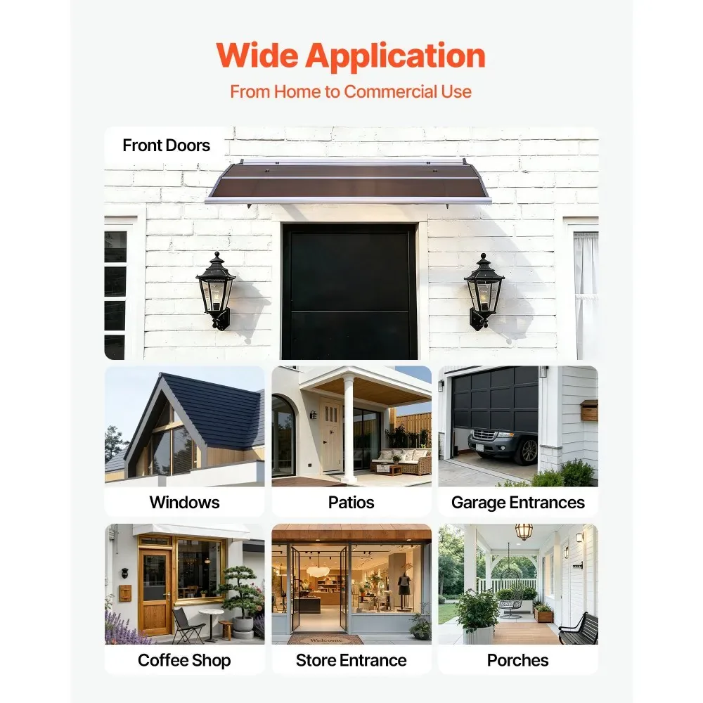 VEVOR Awnings for Door Entrance 40*48 inches Brown product image 6