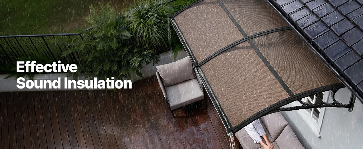 VEVOR Awnings for Door Entrance 40*80 inches Brown Wind-Resistant