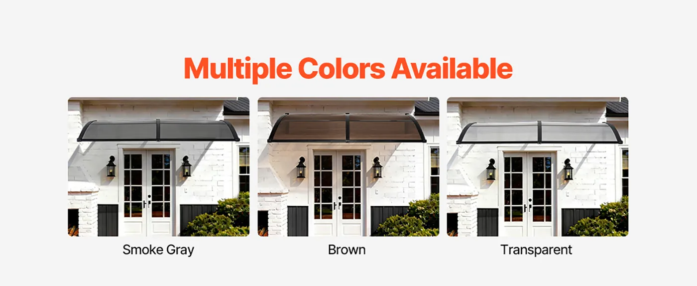 VEVOR Awnings for Door Entrance 40*80 inches Brown Multiple Colors Available