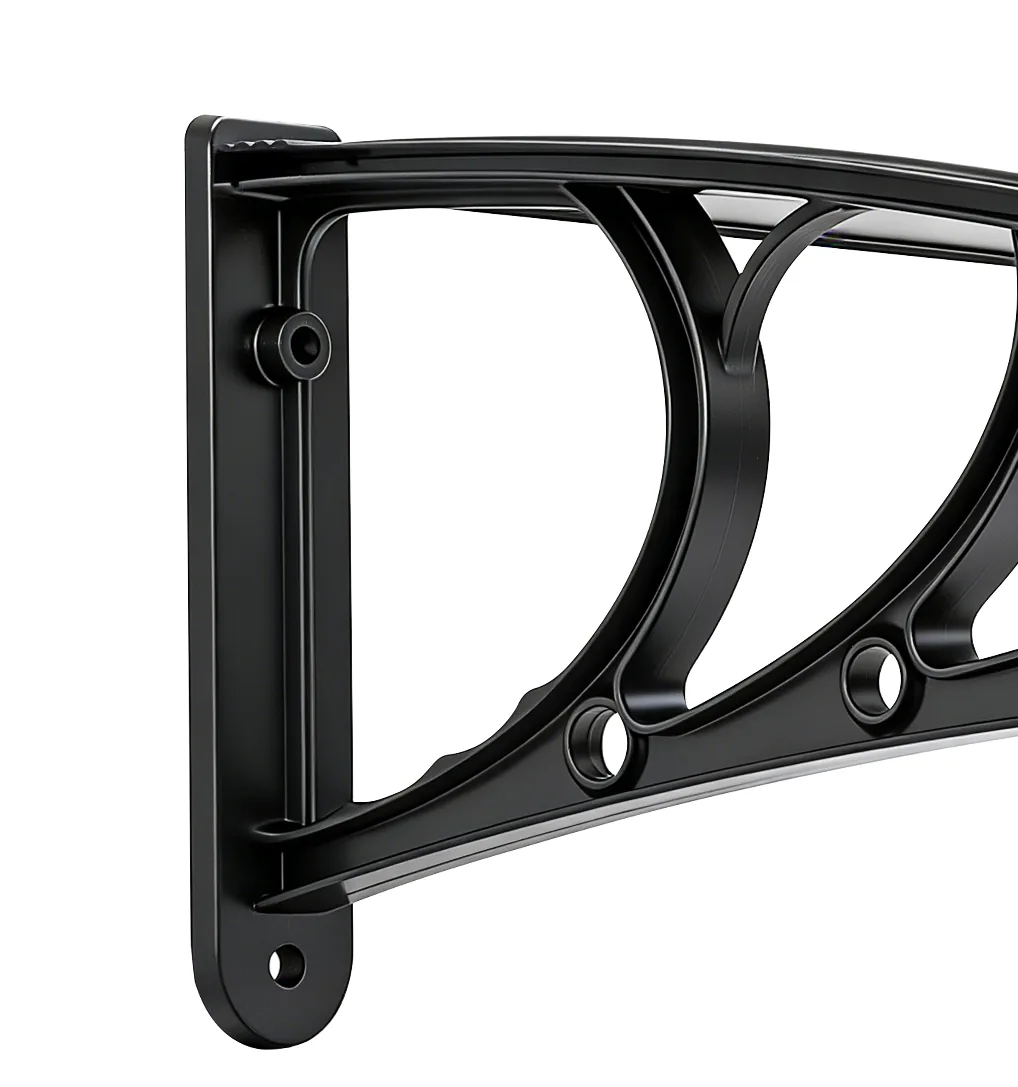 VEVOR Awnings for Door Entrance 40*80 inches Smoke Gray High-Toughness ABS Bracket
