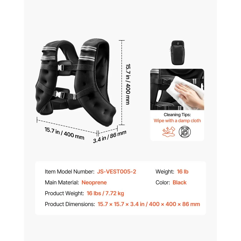 VEVOR Weighted Vest 16 lbs No product image 7