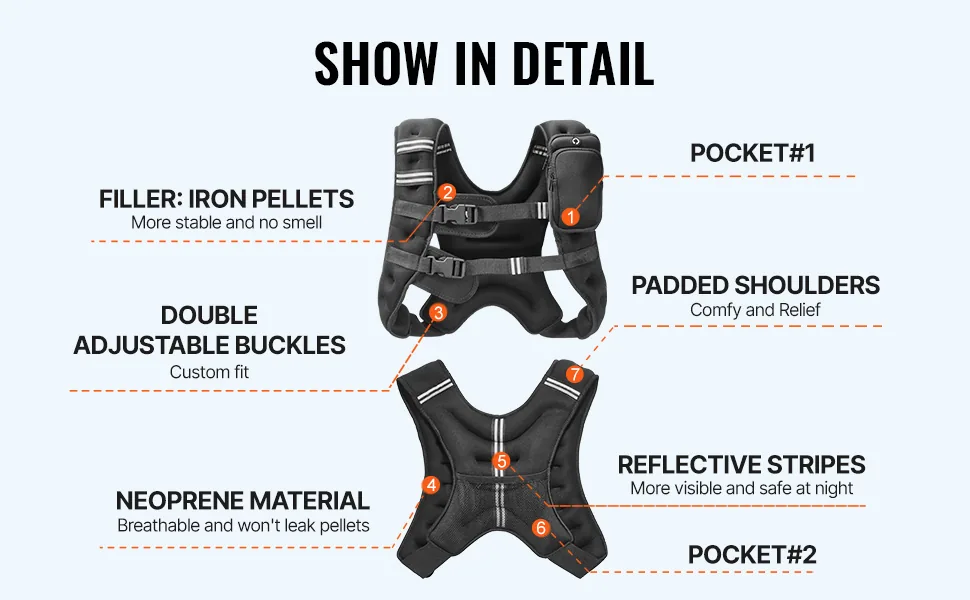 VEVOR Weighted Vest 16 lbs No feature 2