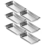 VEVOR 6 pack full size hotel pans stacked