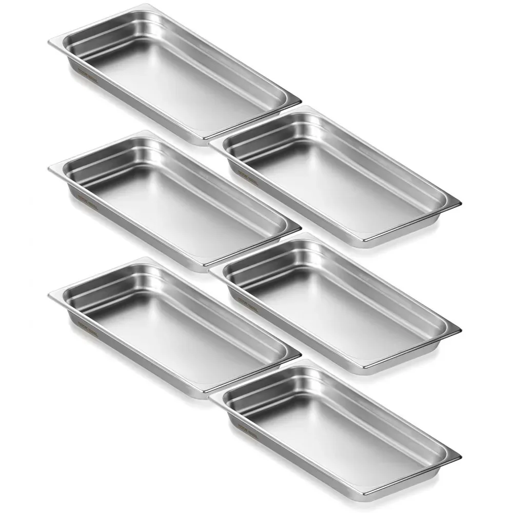 VEVOR 6 pack full size hotel pans stacked