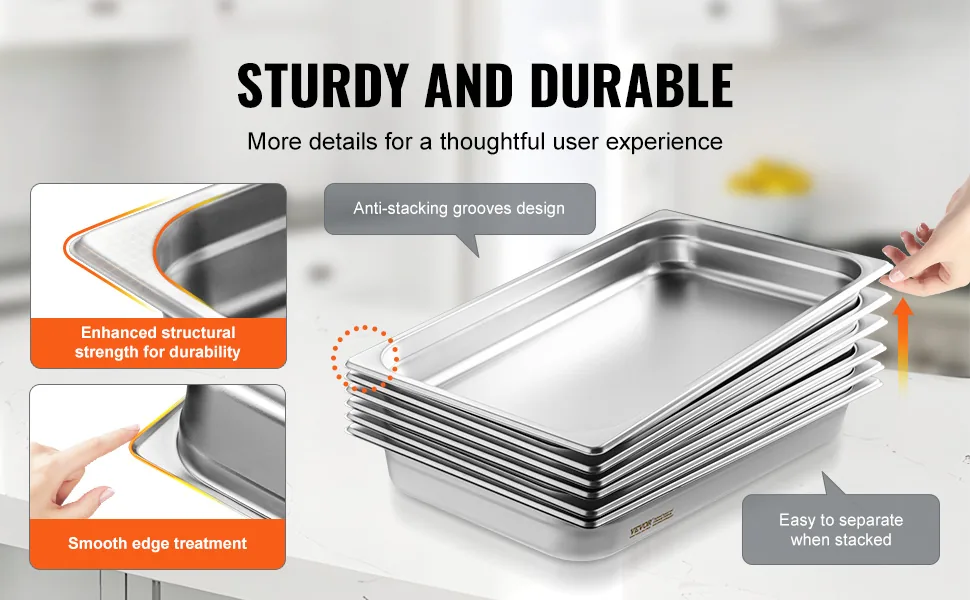 VEVOR hotel pans heat and cold resistant