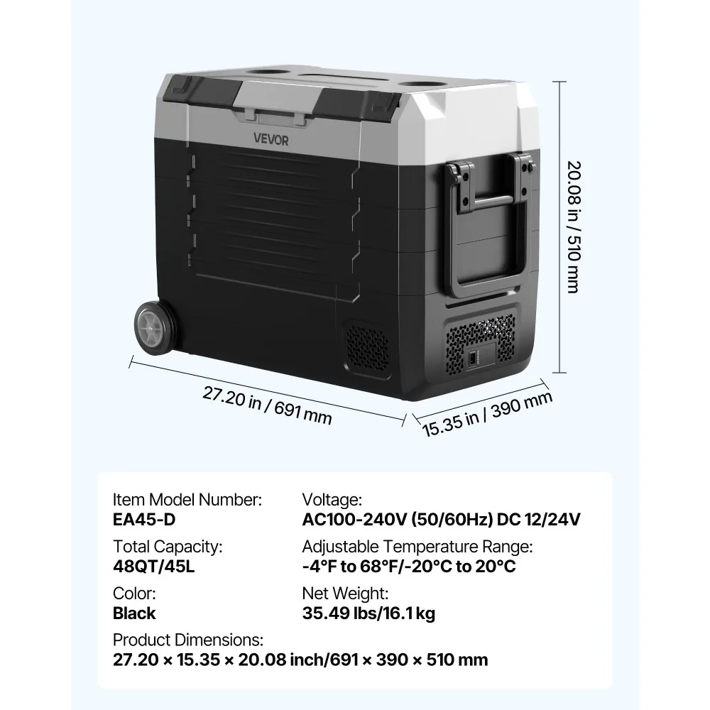VEVOR Car Refrigerator 48QT product image 7