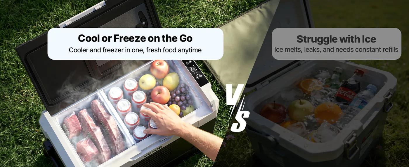 VEVOR Car Refrigerator 48QT Save on Ice Costs