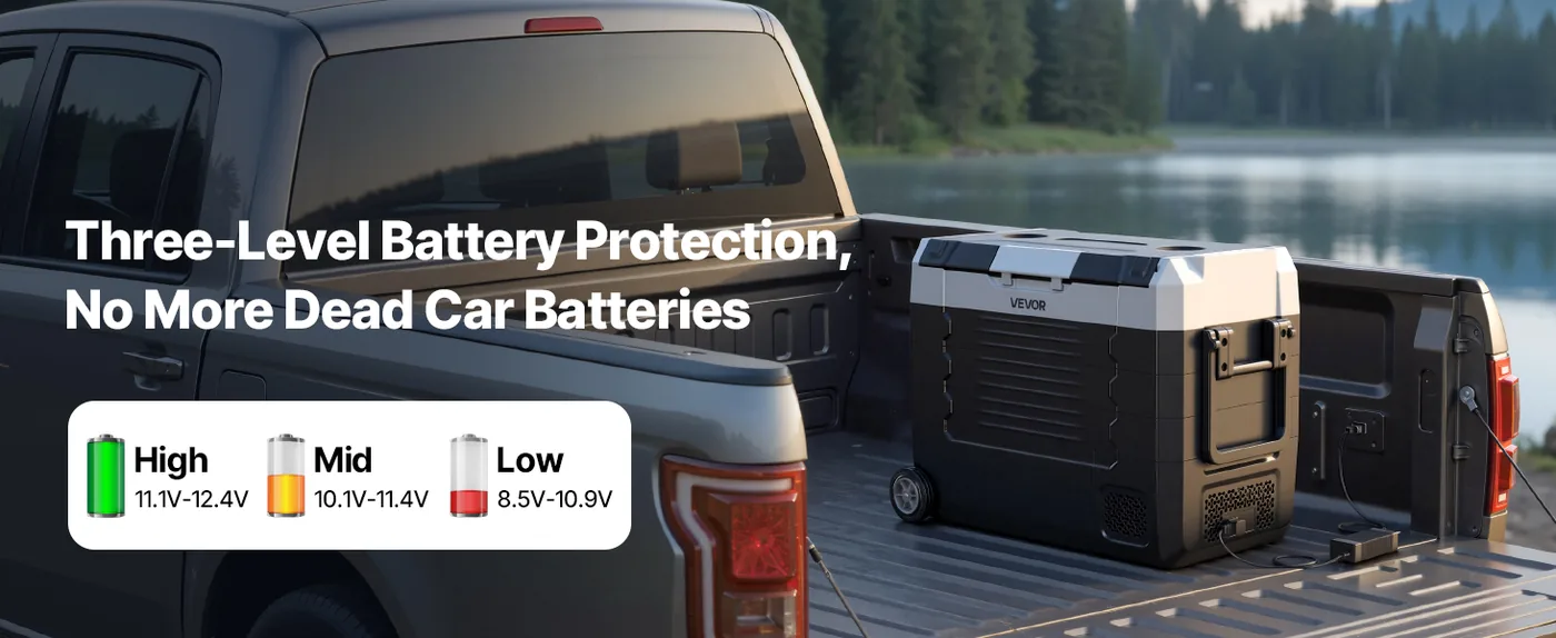 VEVOR Car Refrigerator 48QT Car Battery Protection