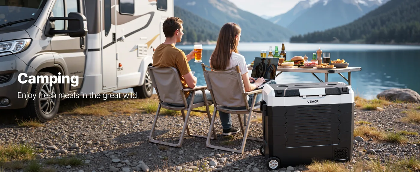 VEVOR Car Refrigerator 58QT Camping