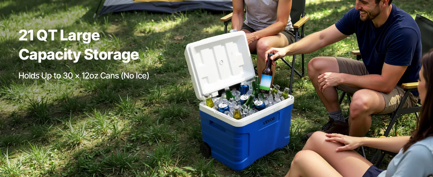 VEVOR Hard Cooler 21QT Large Capacity Storage