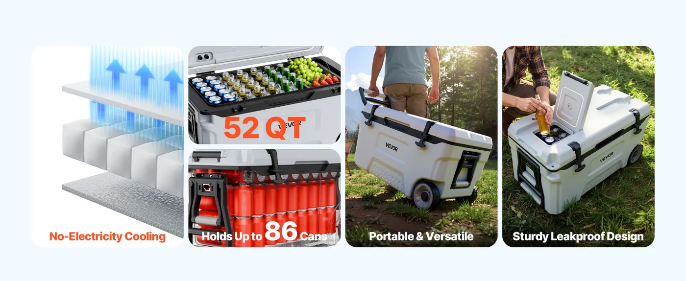 VEVOR Hard Cooler 52qt overview