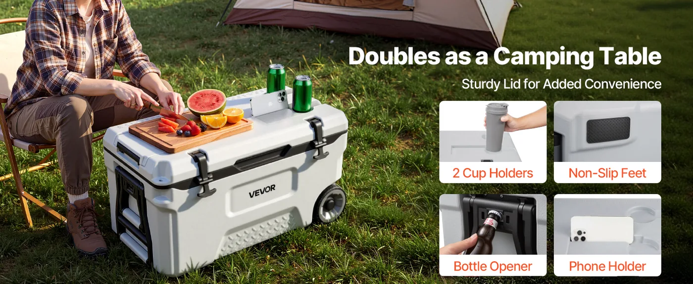 VEVOR Hard Cooler 52qt User-Friendly