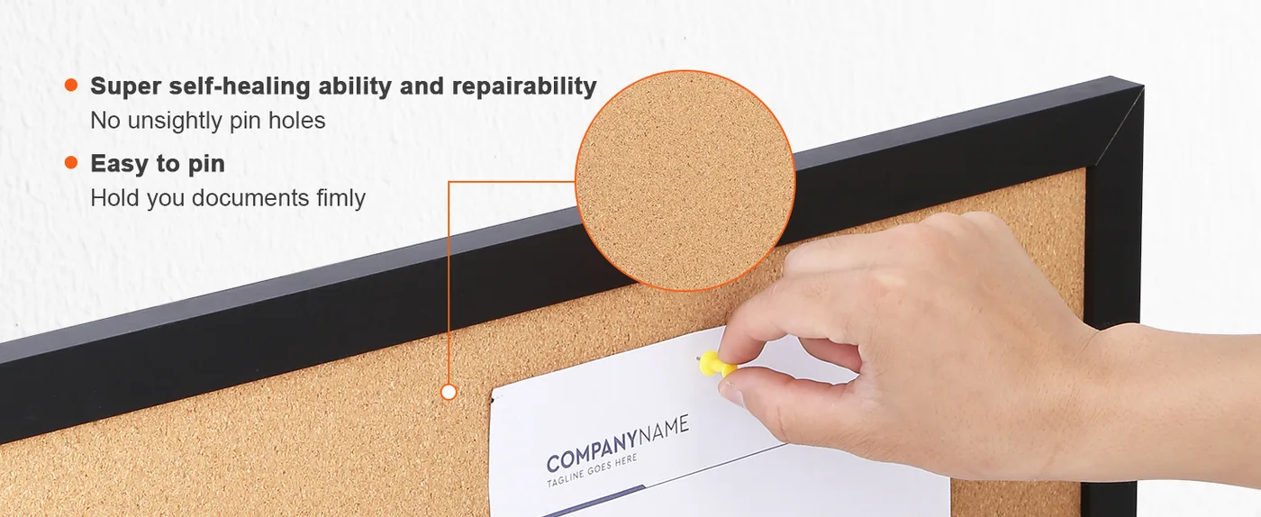 VEVOR Cork Board 36x24 in Bulletin Board with Frame High Density Cork