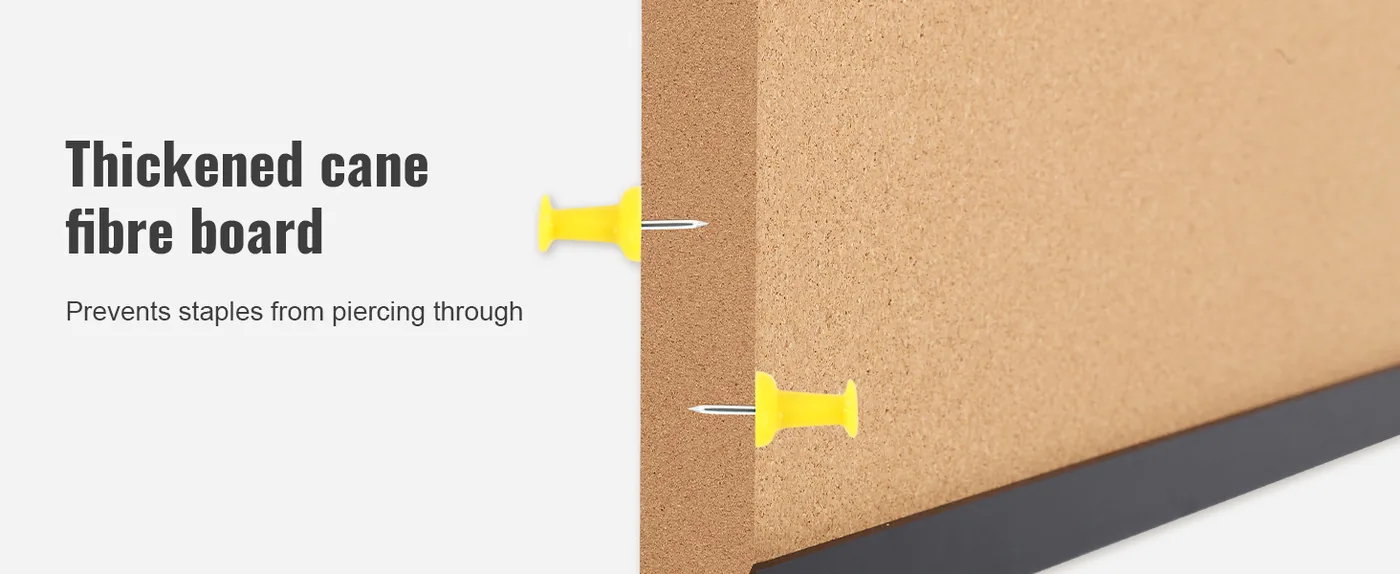 VEVOR Cork Board 36x24 in Bulletin Board with Frame Piece-Proof