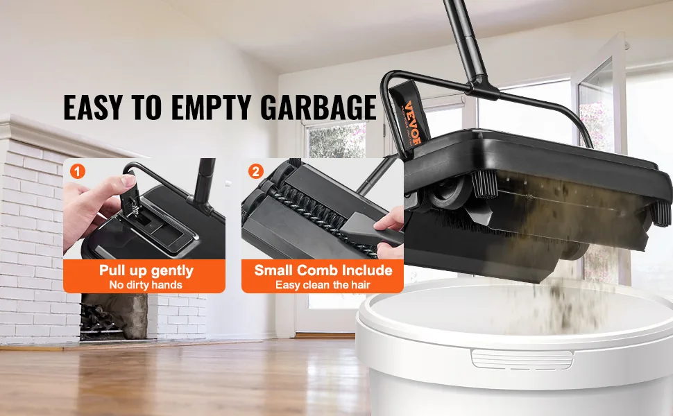 VEVOR manual carpet sweeper overview