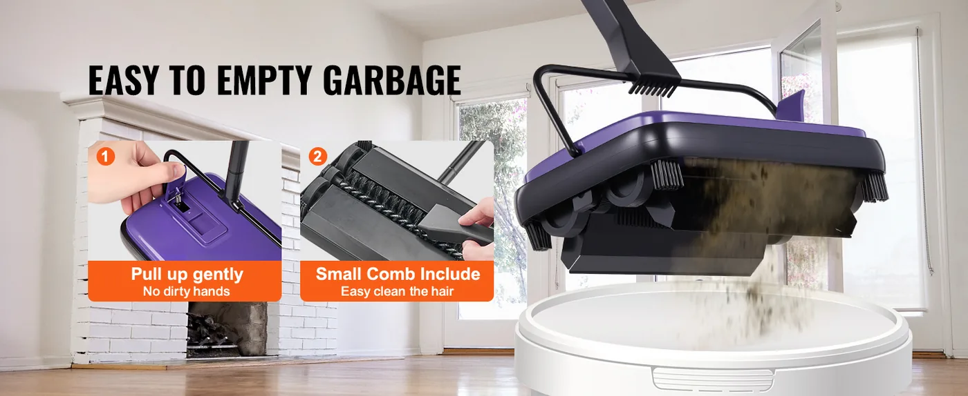 VEVOR manual carpet sweeper overview