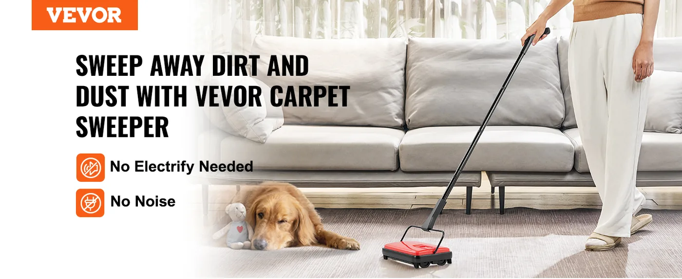 VEVOR manual carpet sweeper overview